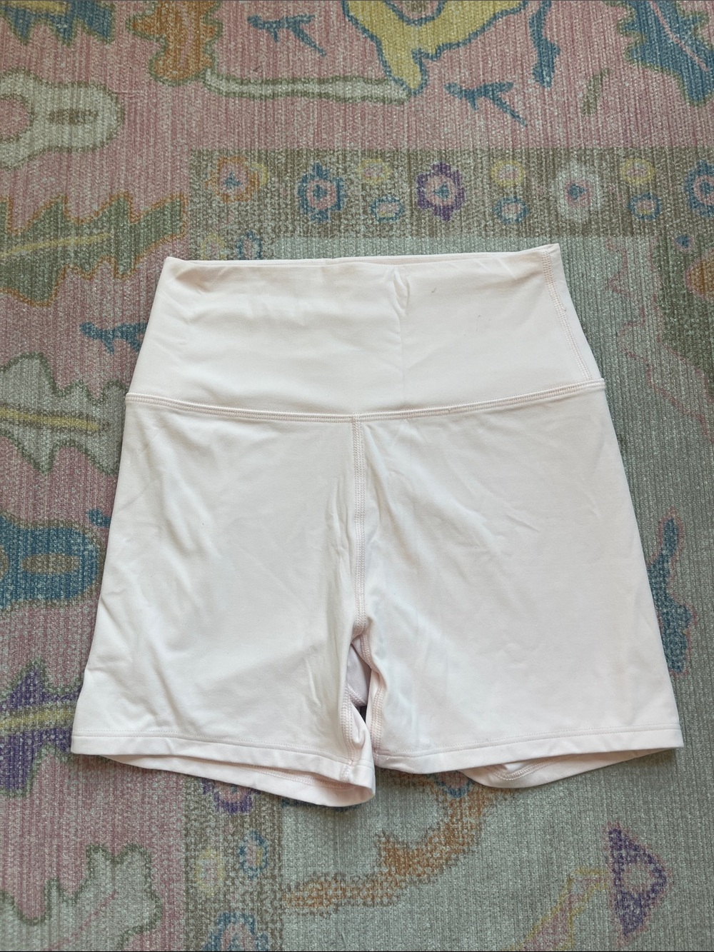 Target High-Waist Womens Bike Shorts in Pale Pink